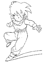 coloriage dragon ball Z sangohan